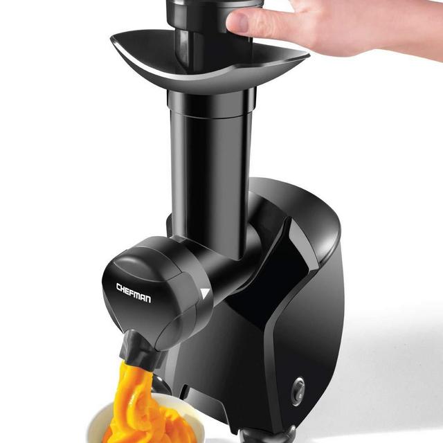 Chefman Frozurt, Frozen Dessert Maker, Healthy, Dairy Free, Vegan Ice Cream, Soft Serve Frozen Yogurt, Fruit Sorbet Sherbet Machine, Simple One Push Operation, Black