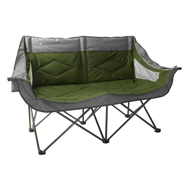 Black Sierra Doublewide Padded Cuddle Camping Chair