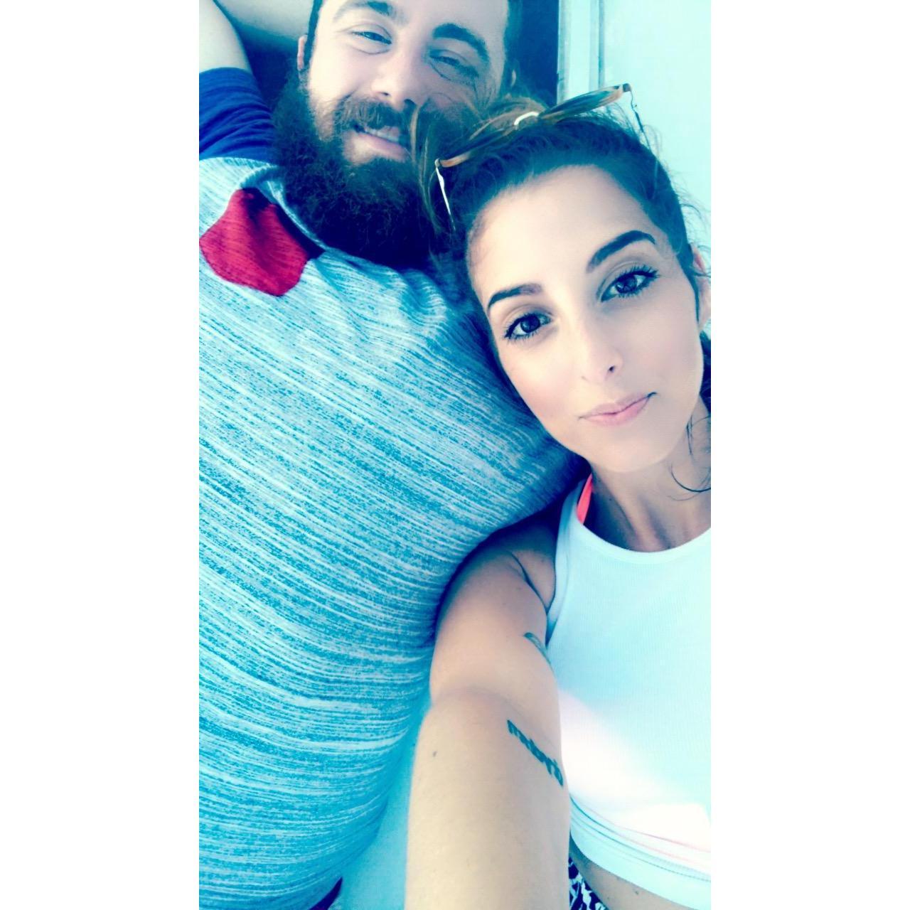 This was on the 4th of July. We were laying down on a boat waiting for the fireworks to start