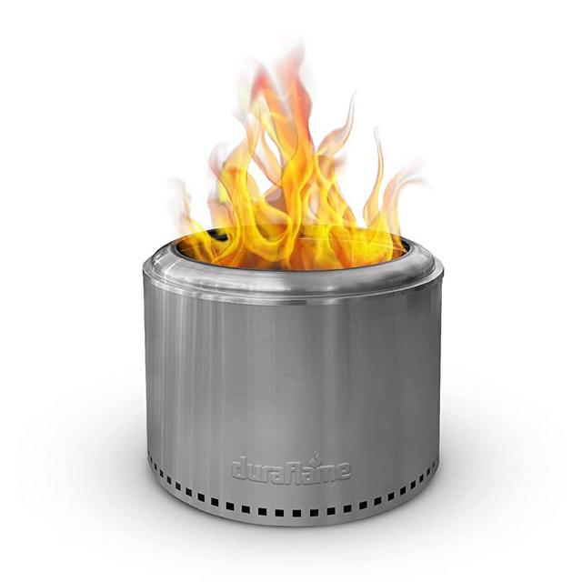 Duraflame - 19” Stainless Steel Low Smoke Fire Pit
