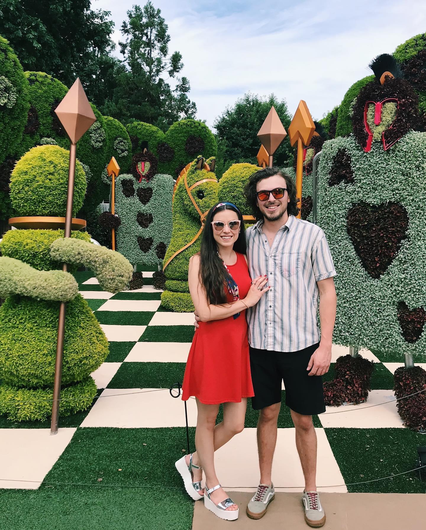 Alice in Wonderland exhibit at the Botanical Gardens.