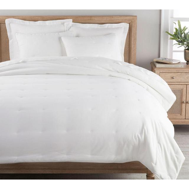 Belgian Flax Linen Comforter, King/Cal King, White