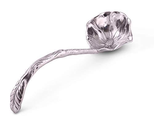 Arthur Court Designs Aluminum 12 inch Magnolia Pattern Punch/Soup Ladle
