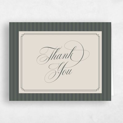 Dark Seaweed, Green Wedding Thank You - Loren Landscape
