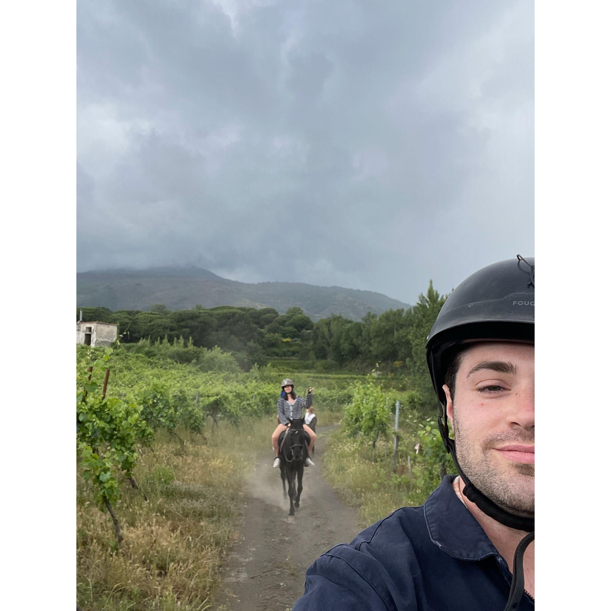 Horseback riding on Mt. Vesuvius