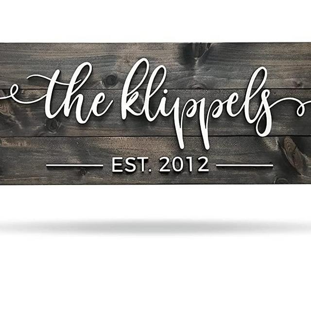 Custom Wood Sign Personalized Handmade Wedding Gift Wood Wall Art Personalized Sign Last Name Sign Established Sign Wooden Signs Bridal Shower Gift Anniversary Gift