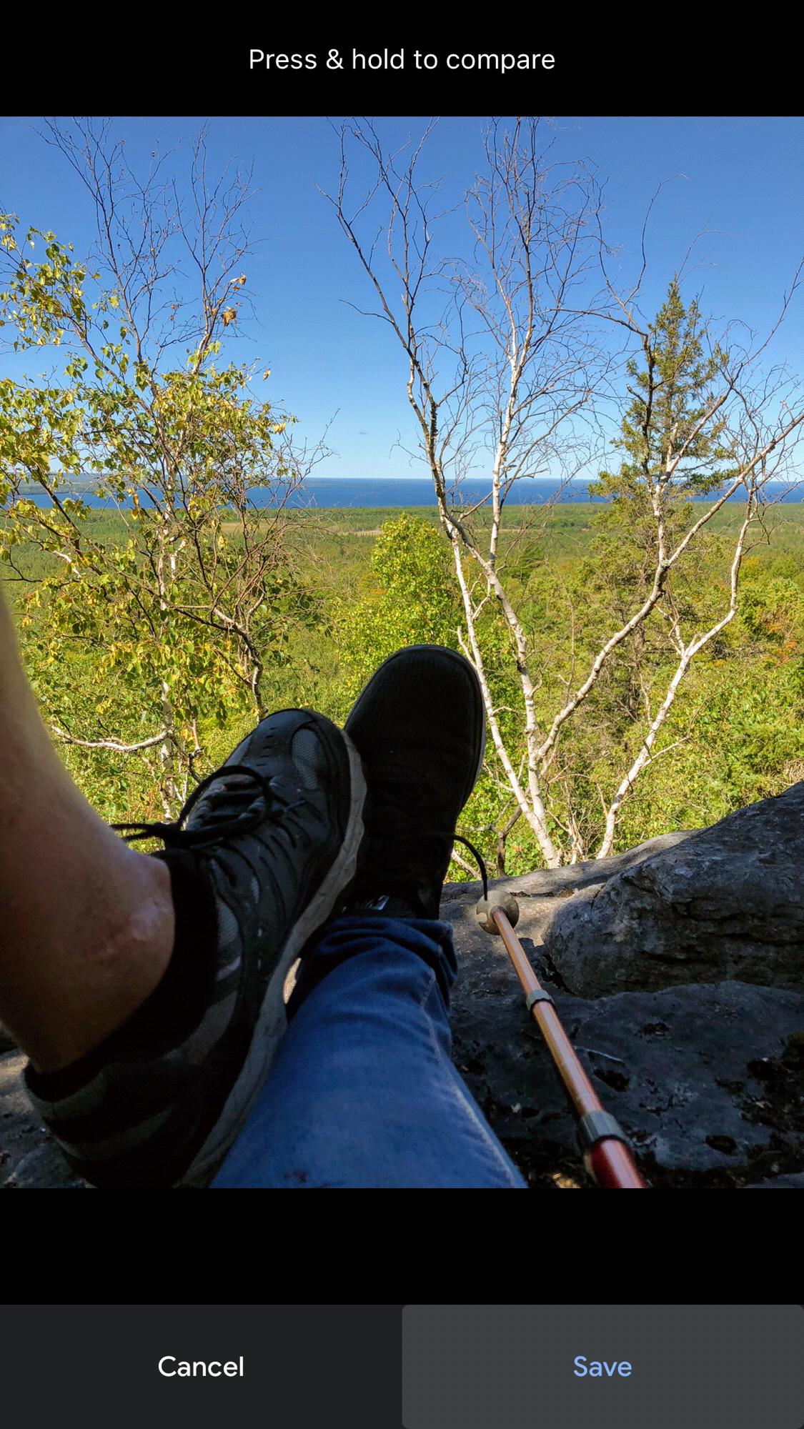 our first hike up the Cup and Saucer Trail in Canada