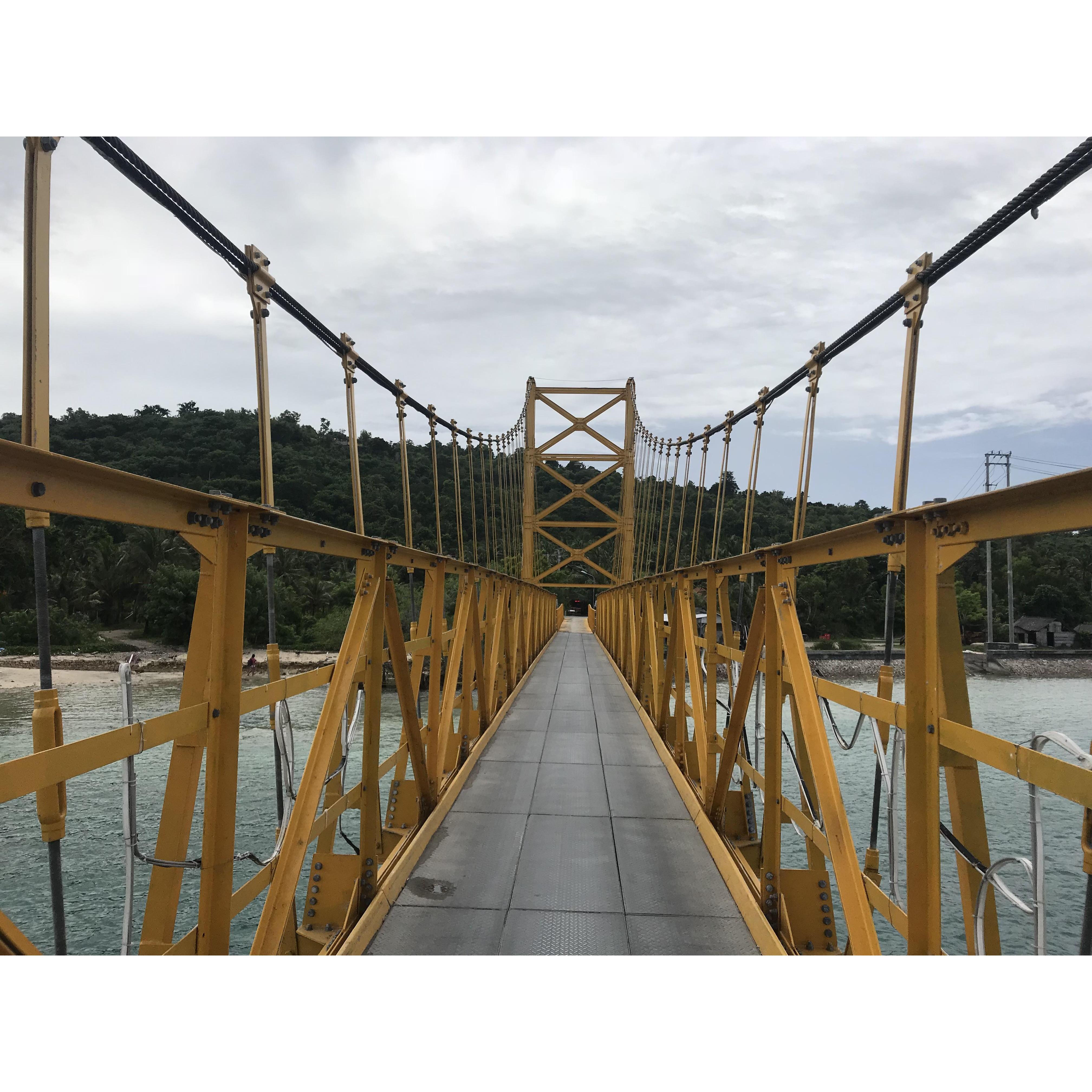 The famous Yellow Bridge in Nusa. The only way to get across to Lembongan.