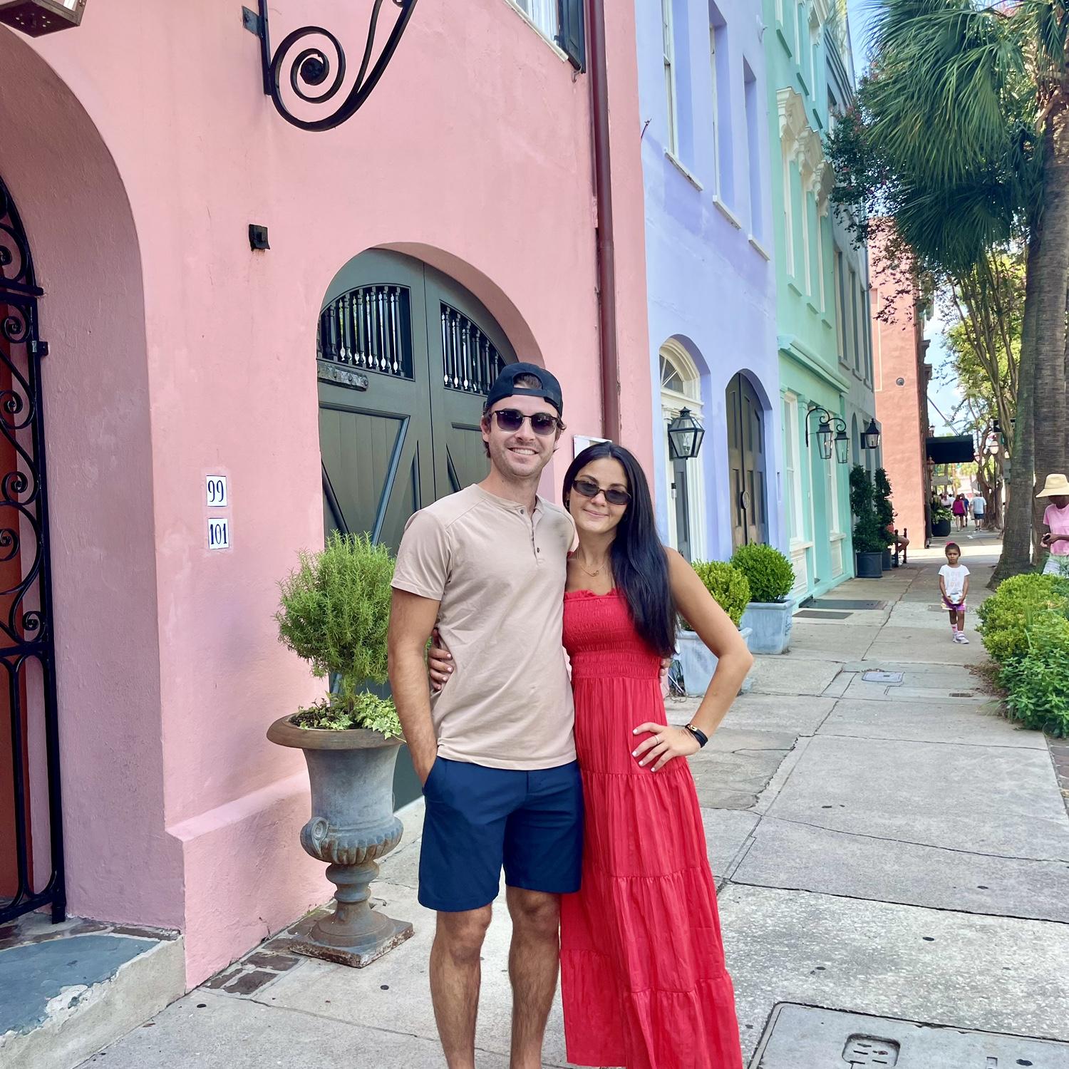 Rainbow Row, Charleston, August 2023