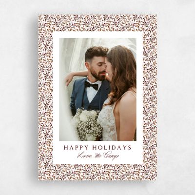 Maroon, Brown Holiday Card - Manchester