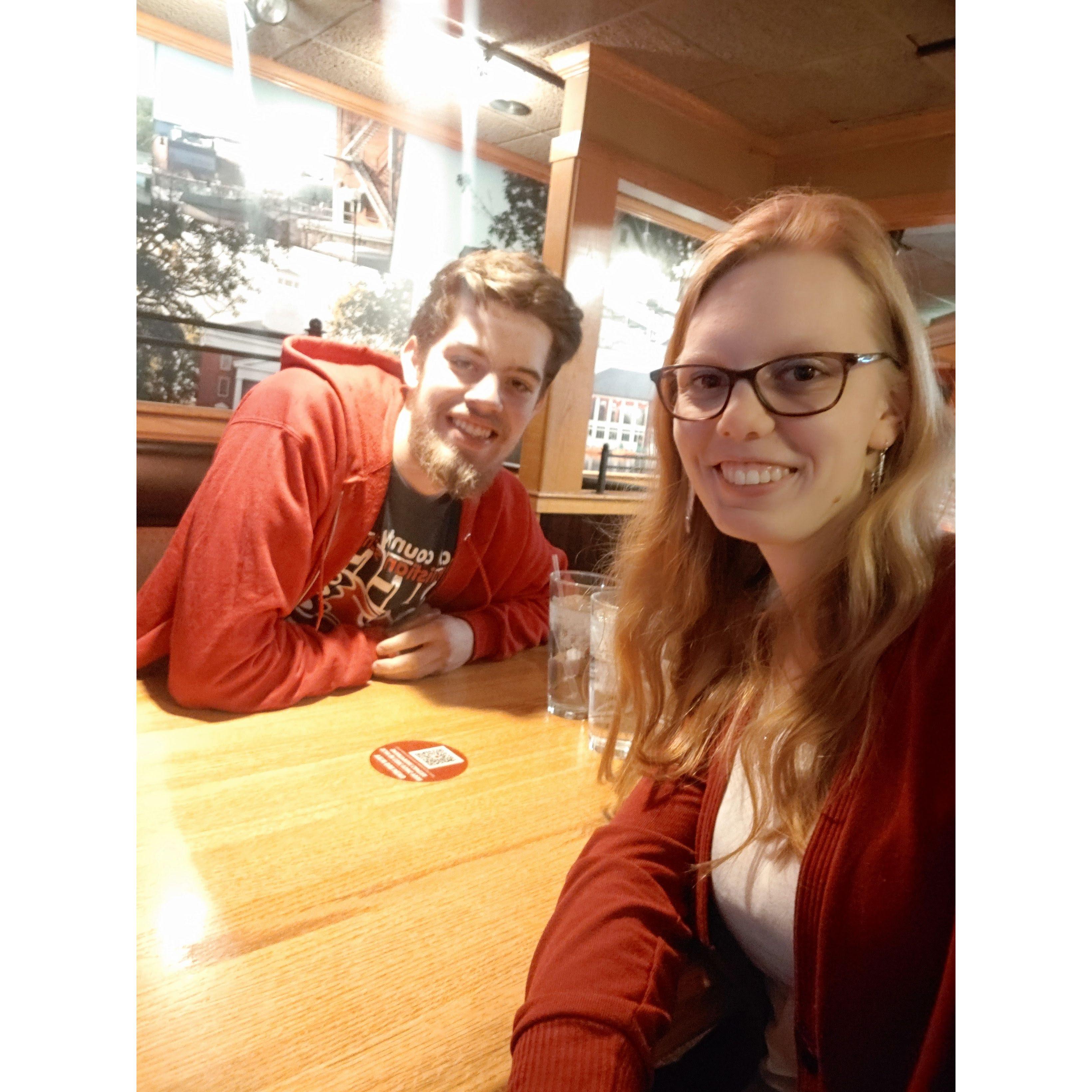 Our first official date to Applebees.