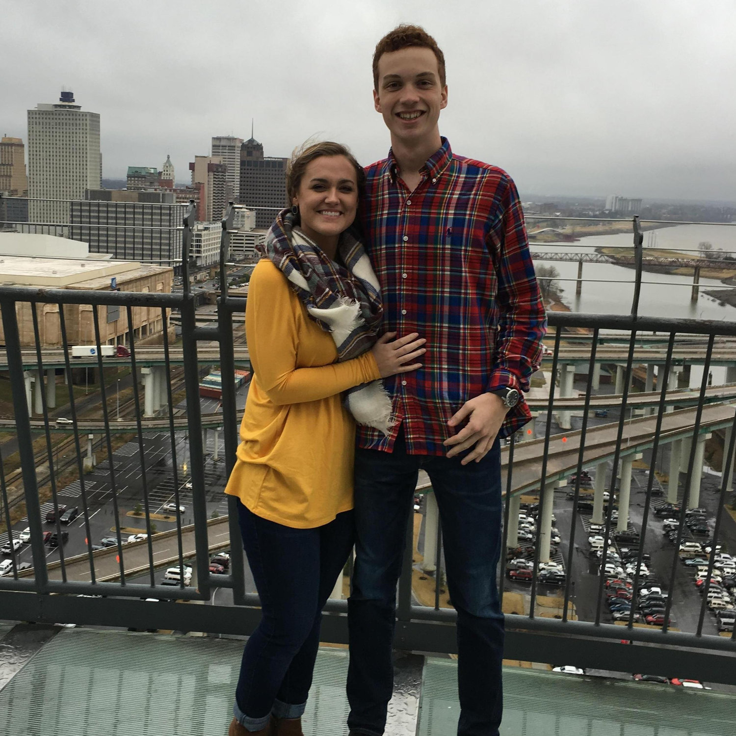 On top of the Bass Pro Pyramid in Memphis, TN