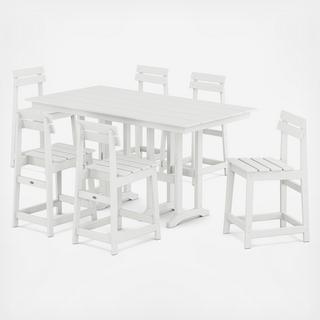 Modern Studio 7-Piece Plaza Counter Chair Set