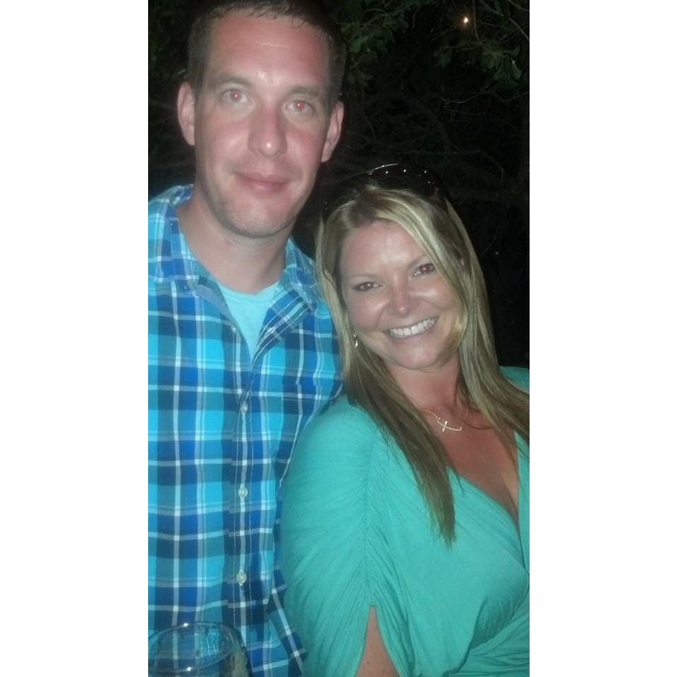 First week of dating ~ September 2013 (We are wearing our wedding colors)