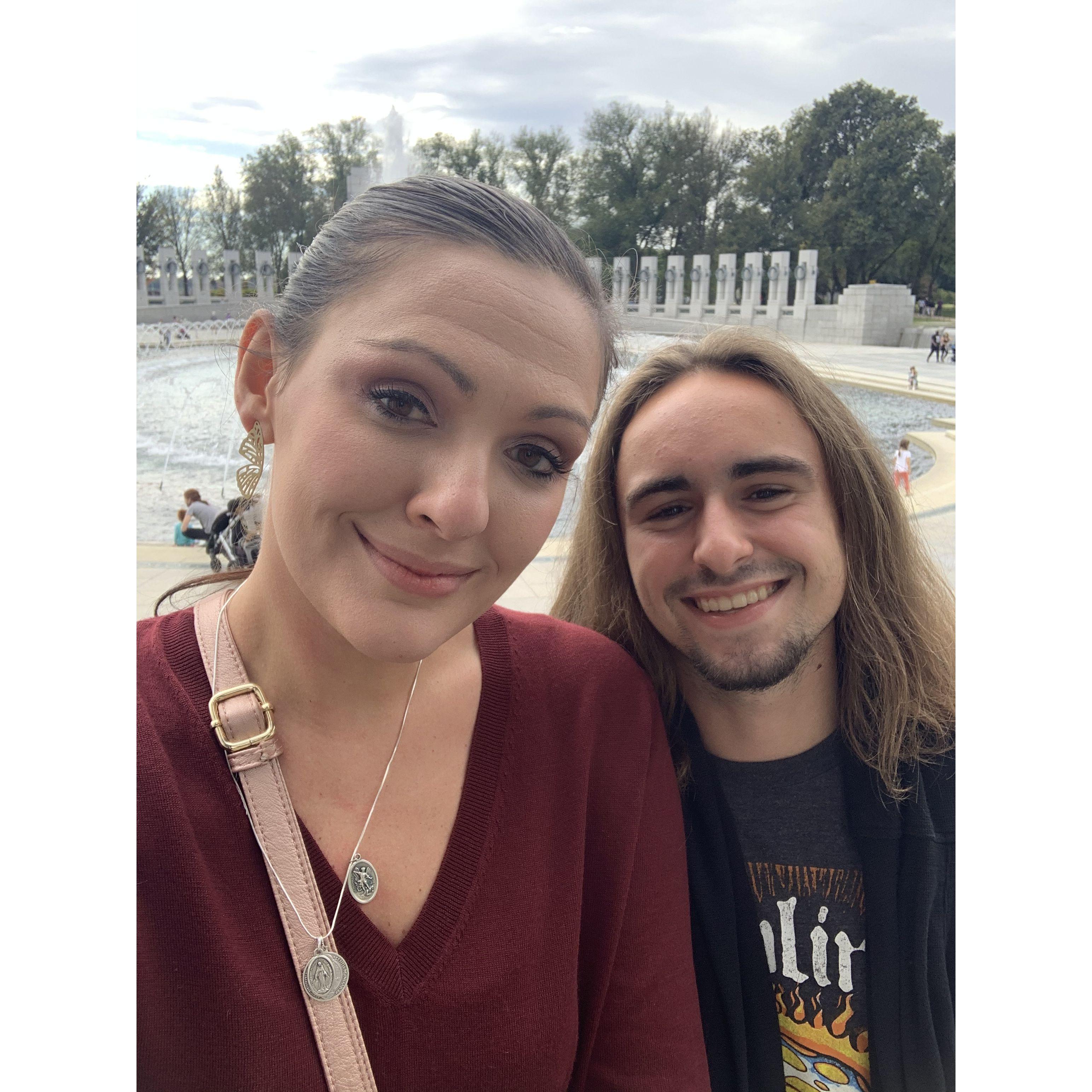 We are at the World War II Memorial in Washington, D.C.