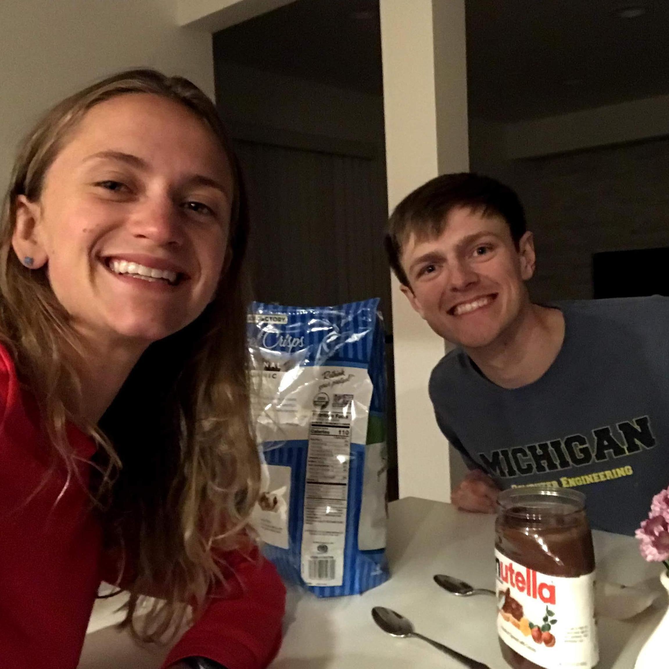 First dinner in our first apartment - March 2020