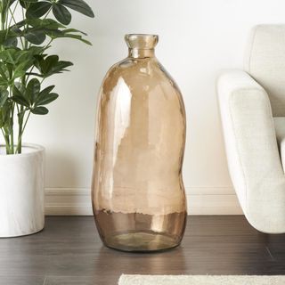 Abstract Tall Curved Spanish Bottle Neck Vase