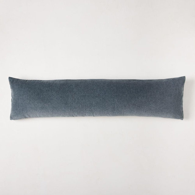 Classic Cotton Velvet Pillow Cover, 12"x46", Ocean