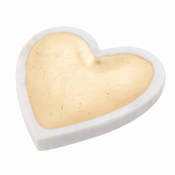 White Heart Marble Trinket Dish