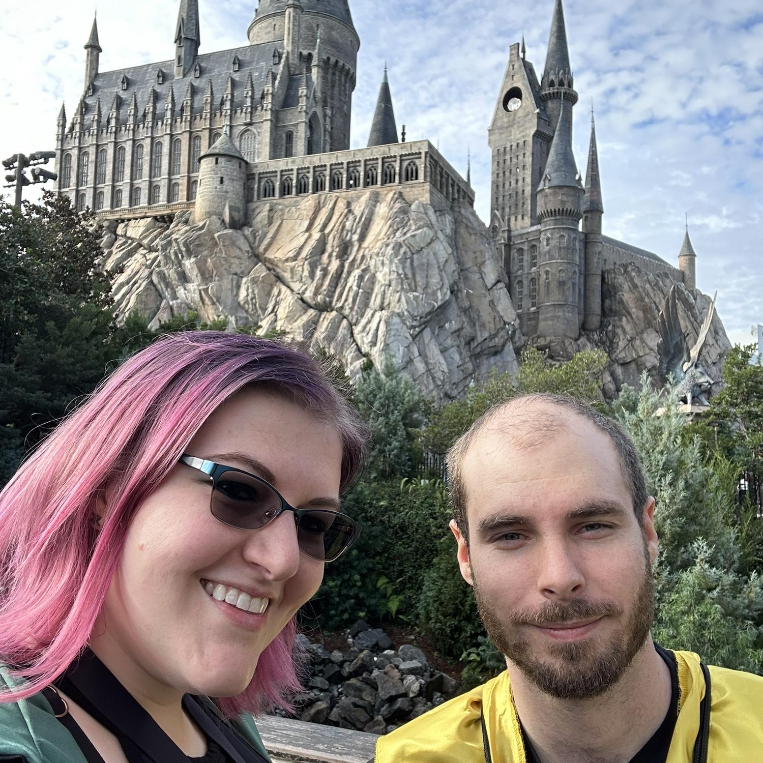 Hogwarts! We went full nerd with the wands and robes too.