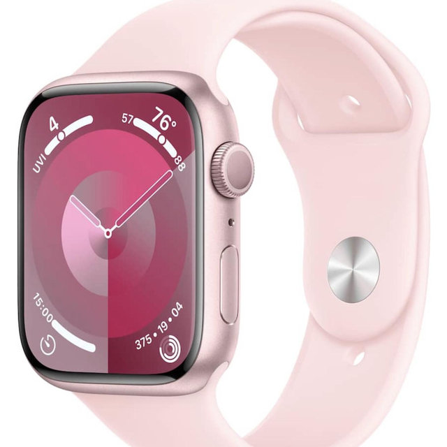 Apple Cert Refurb Watch Series 9 (GPS) 41mm Pink Aluminum Case with Light Pink Sport Band with Blood Oxygen - M/L - Pink - (2023)