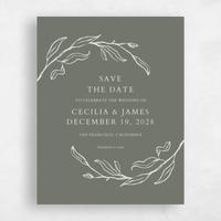 Green Wedding Save the Date - Everhart Portrait