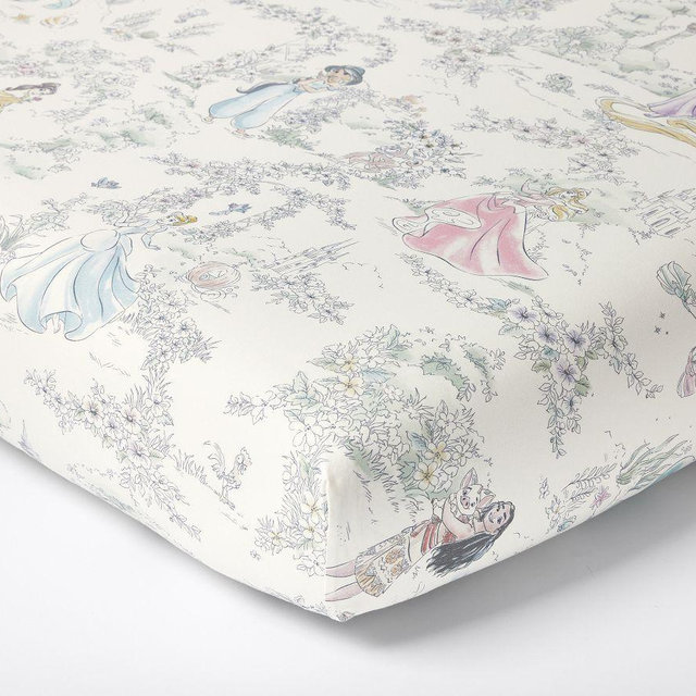 Organic Disney Princess Heritage Crib Sheet , Multi