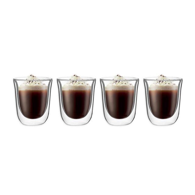 Joy Jolt Levitea Double Wall Tumbler Glass (Set of 4)