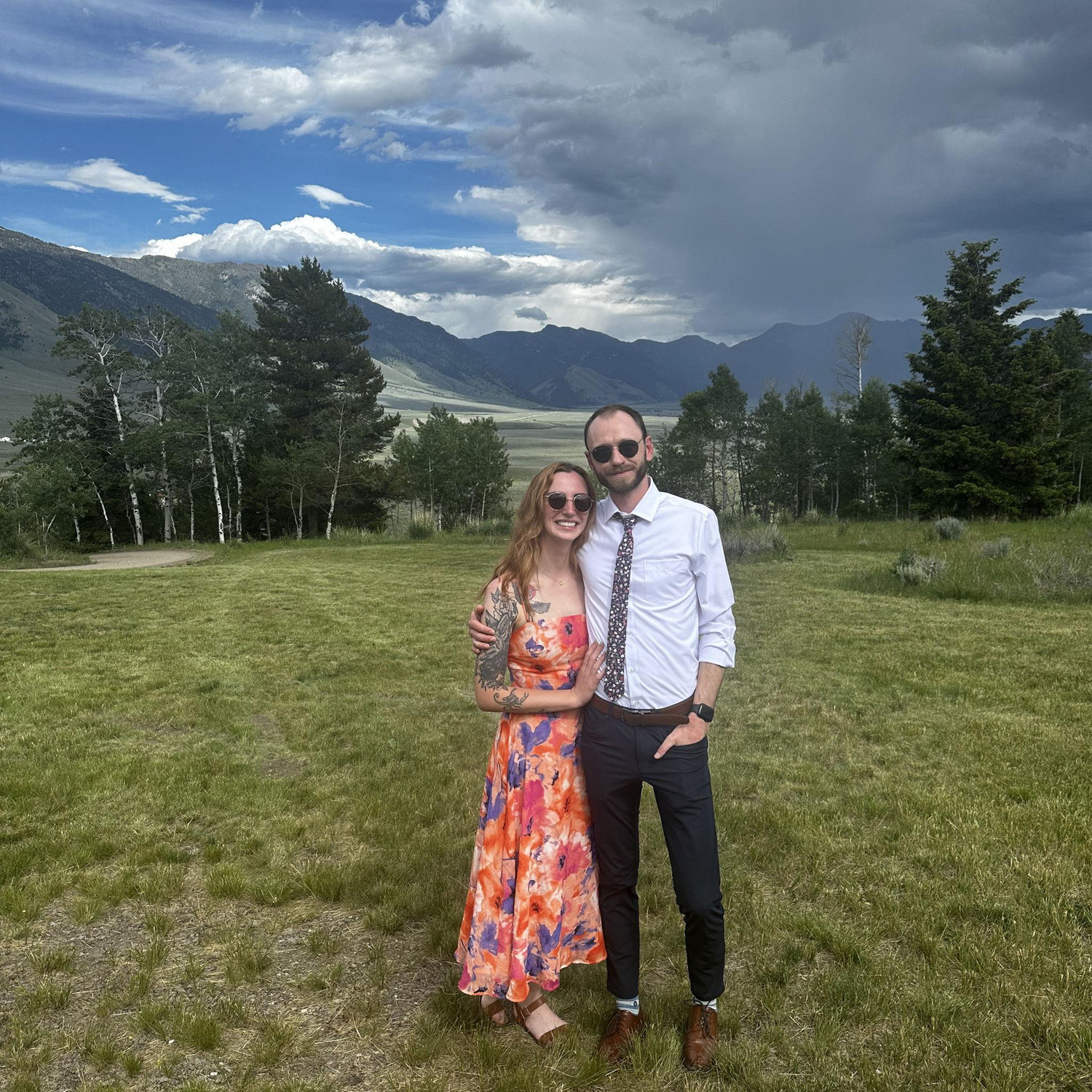 At our friends' wedding in Ennis, MT