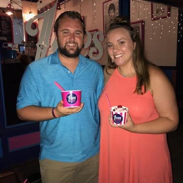 Ice cream at our favorite place, Ices Plain and Fancy, on Keegan's birthday - 2018
