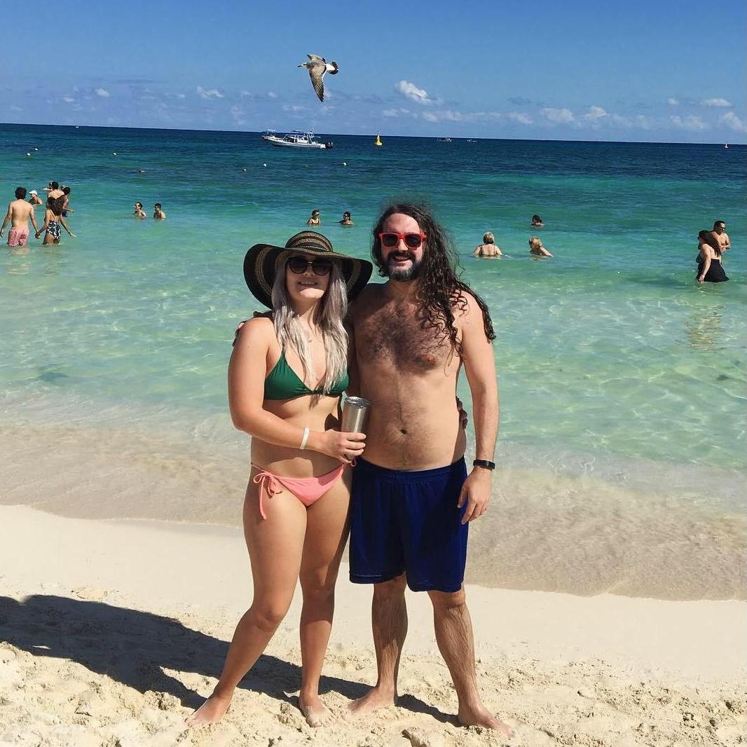 Laura and Taylor in Playa Del Carmen in January 2019 where Taylor proposed