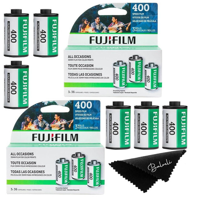 Fujifilm 400 Film Bundle, 6 Rolls (2x3 Pack), 36 Exposures Each for 35mm Cameras