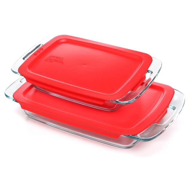 Pyrex Easy Grab Oblong 4 Piece Bakeware Set