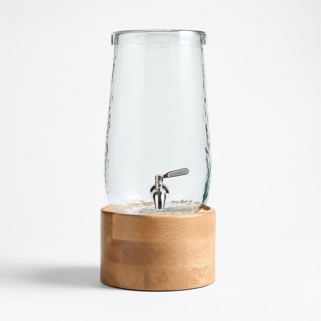Dax 1.75-Gallon Drink Dispenser and Oak Madeira Stand Set