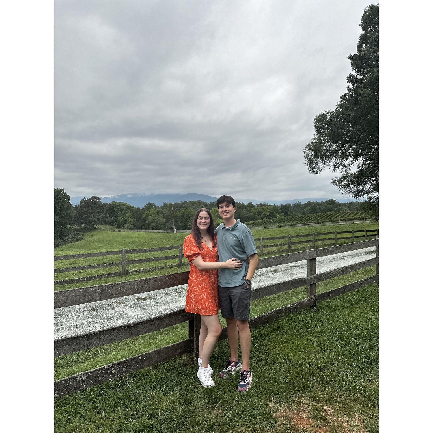 At one of the many wineries in Cville