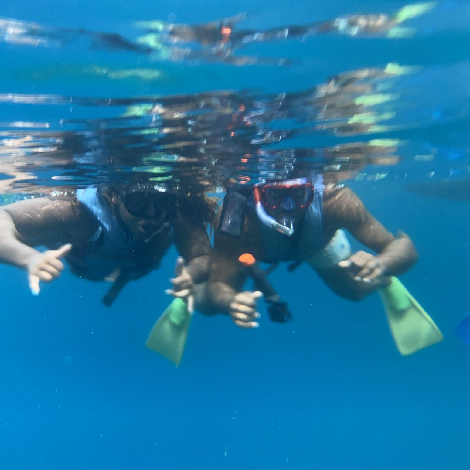 Snorkeling in Fiji- this was Mariah's favorite part of the trip!