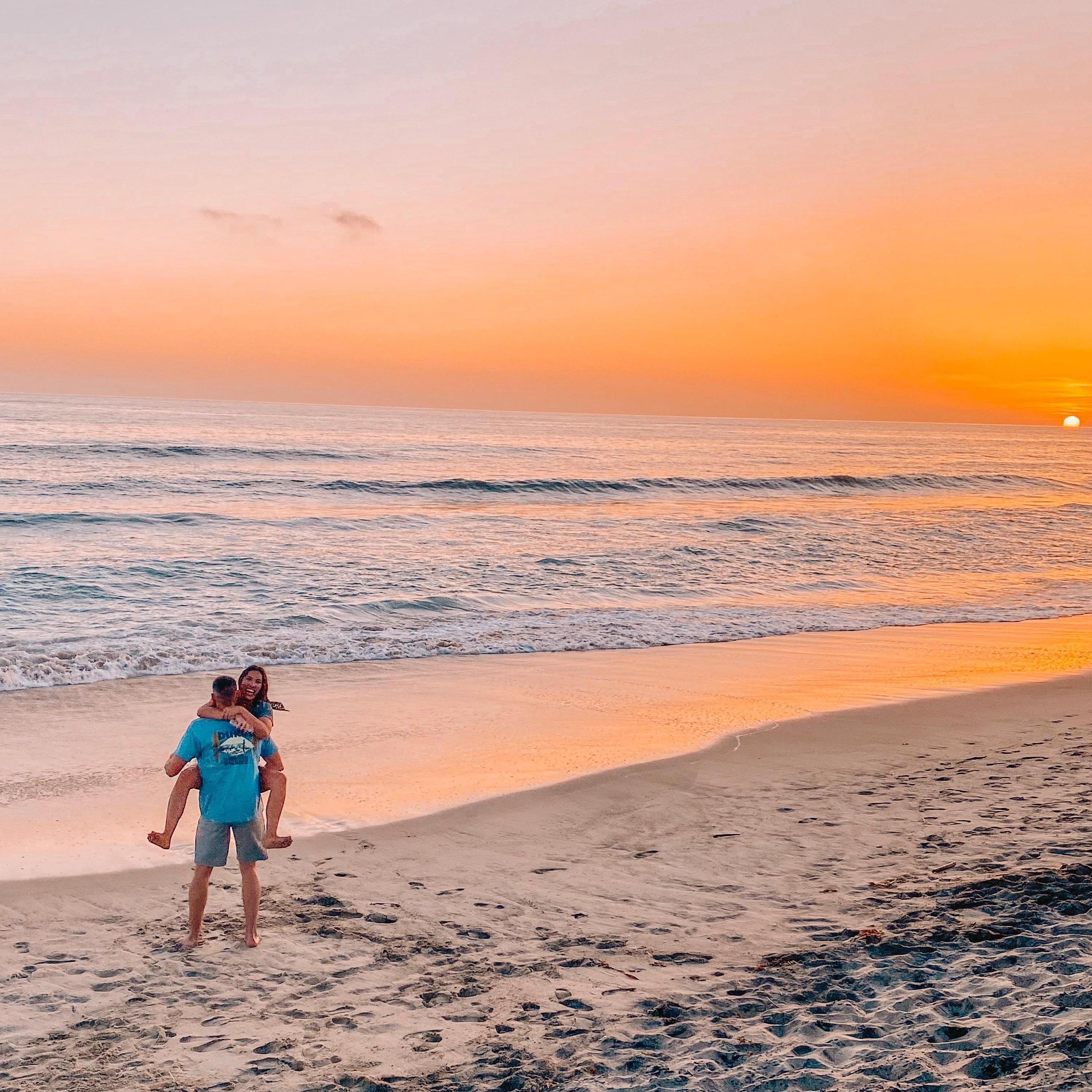 A spontaneous sunset shot that turned into our Save the Date photo!