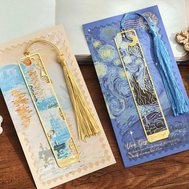 Vintage Floral Metal Bookmark: Hollow Bronzed Design with Tassel, Book Club Gift for Readers