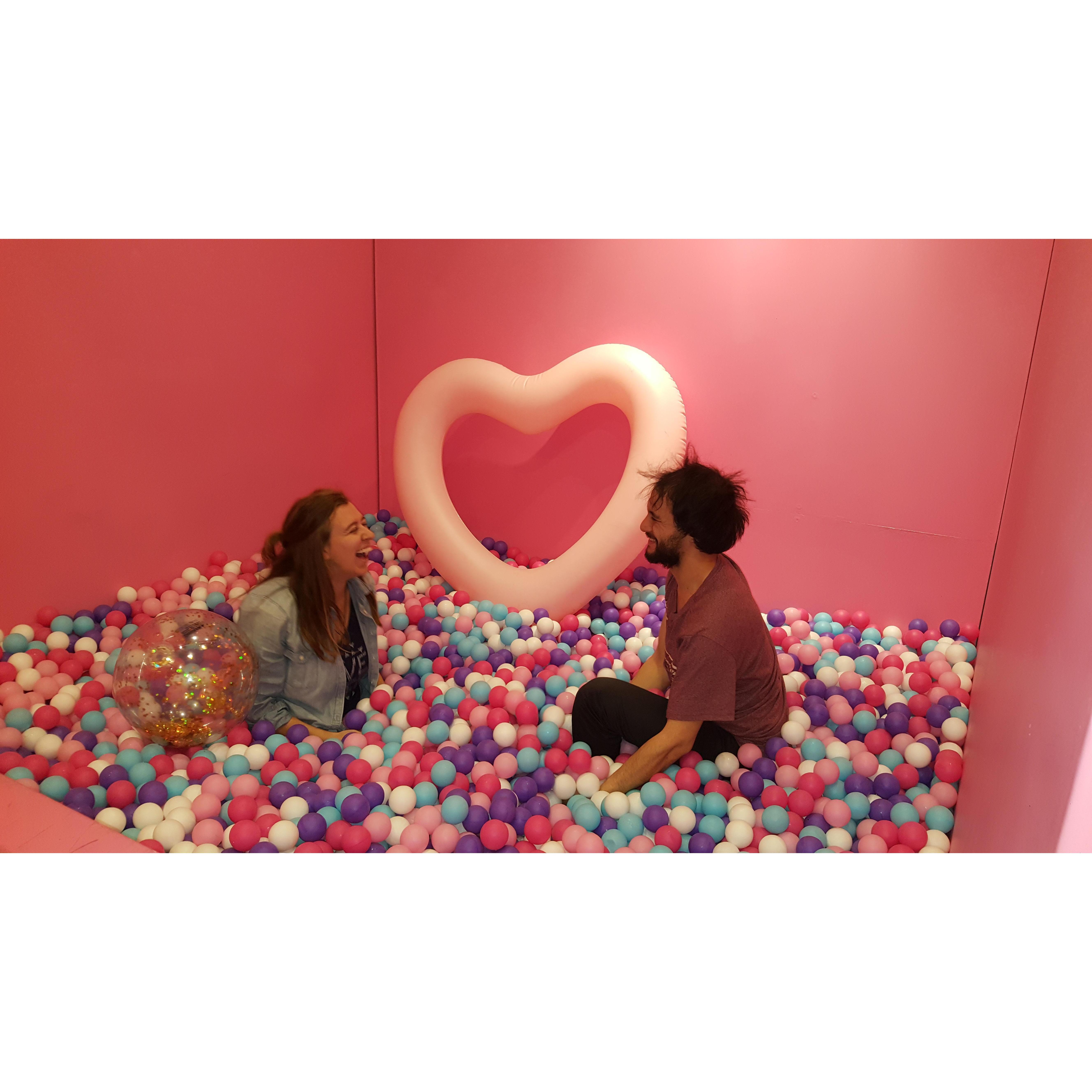 February 2019: Funny Valentine's Day date which involved the Kansas City Public Library and a Pop-Up Exhibit in Westport