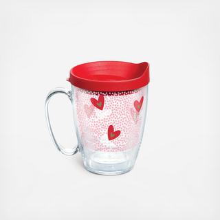 Love Hearts Mug With Travel Lid