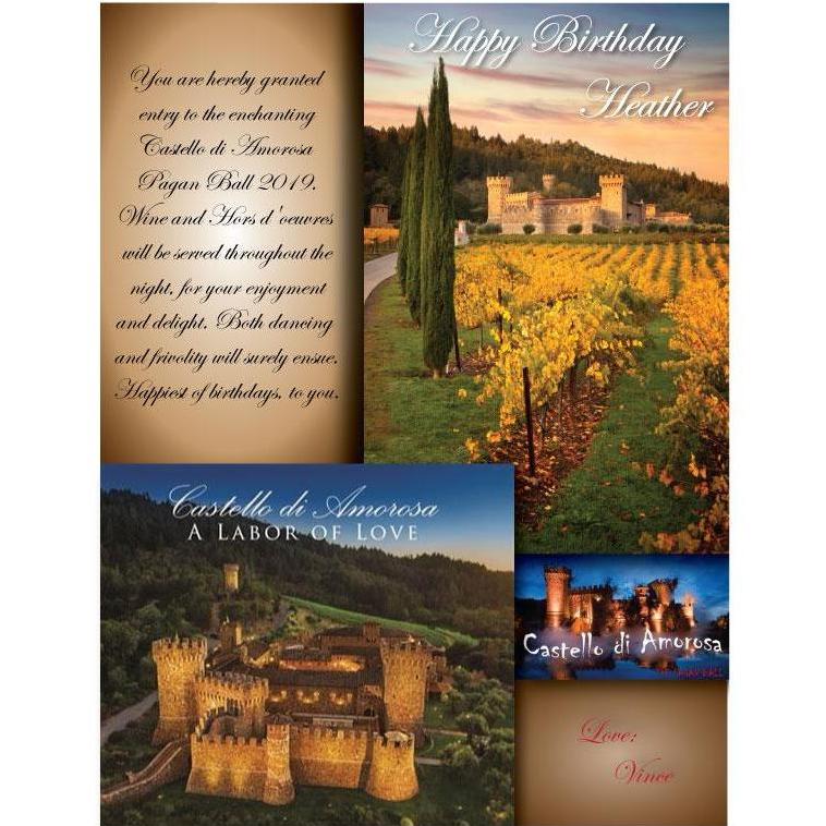 The card Vince made Heather for her birthday gift, which was where he proposed!