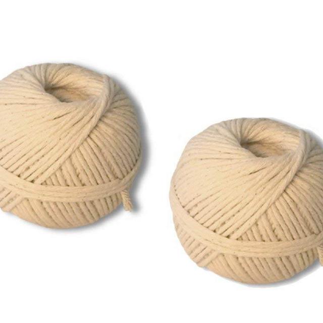 Butcher's Twine, Cooking & Baking Twine, Beef & Sausage Roast String - Natural Cotton, 2 Pack, 370-Feet
