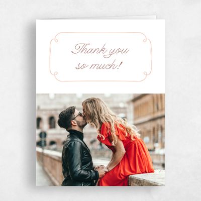 Peach, Orange Wedding Thank You - Pienza Photo