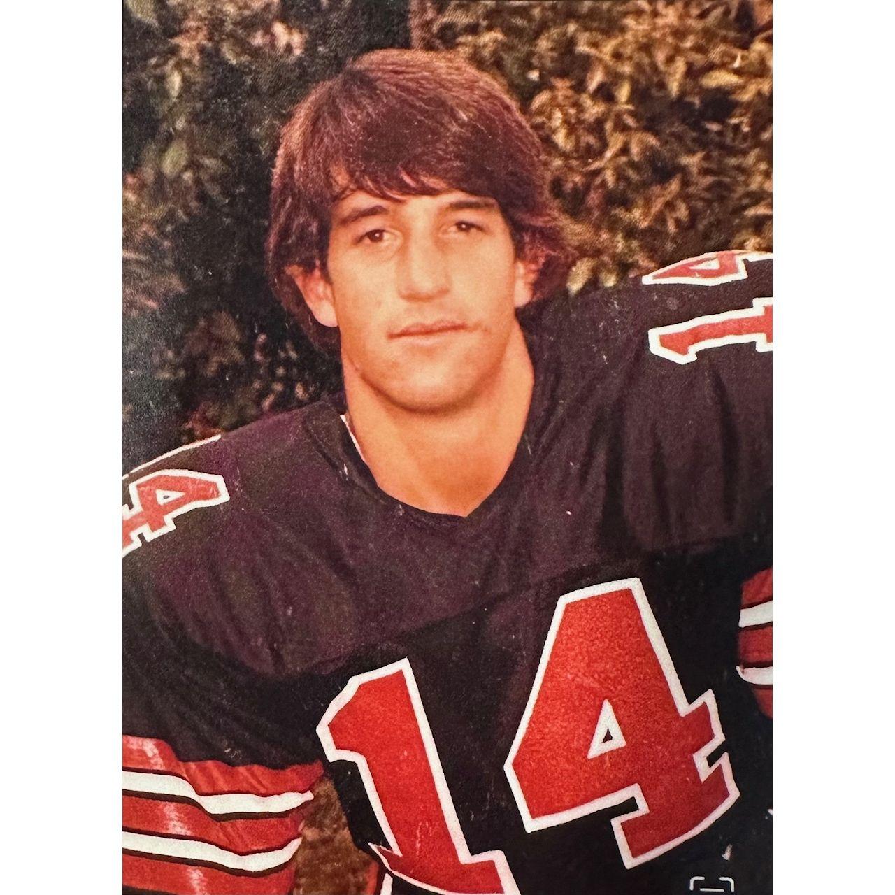 Ben's senior high school football photo.