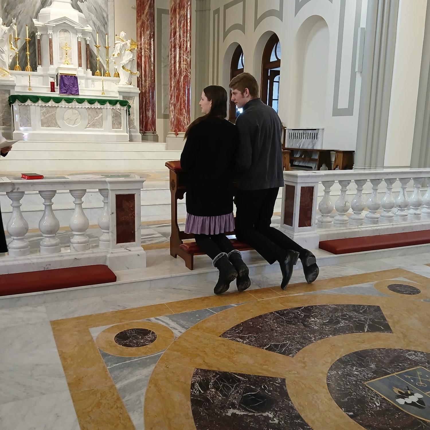 February 2025 - Us waiting for the betrothal ceremony to start!
