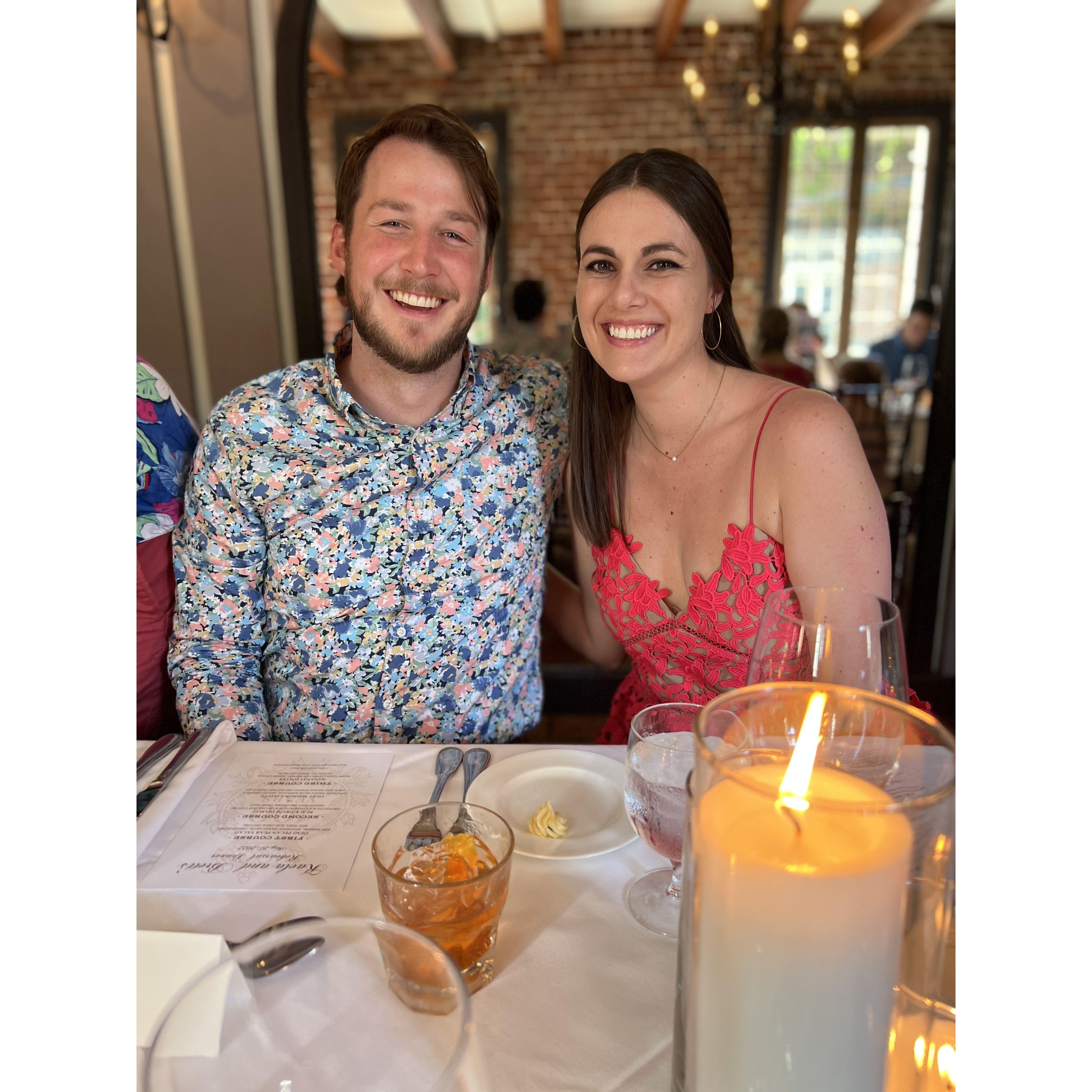 Colorful and festive at Brett and Kaela's rehearsal dinner <3