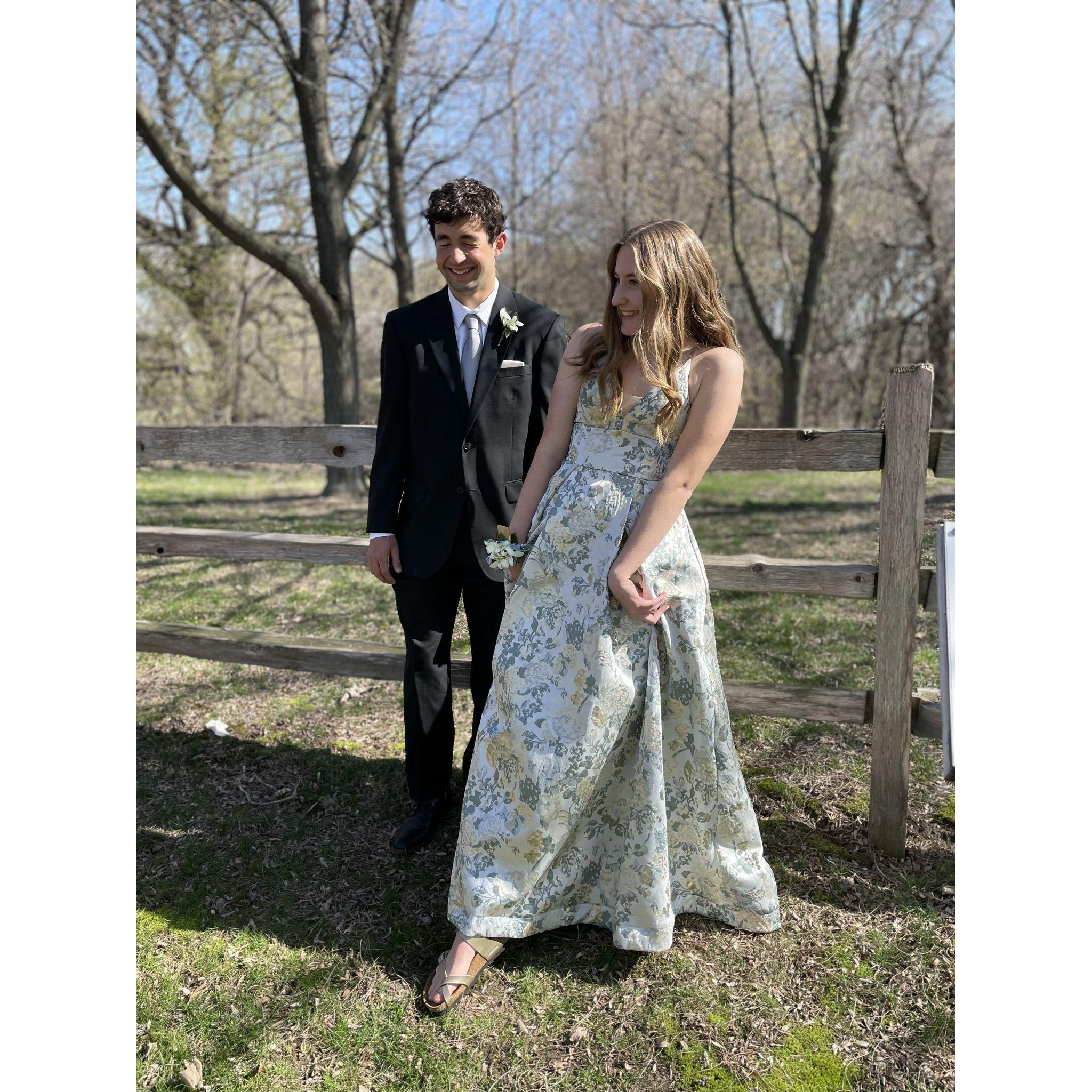 Grace's senior prom, their first date.