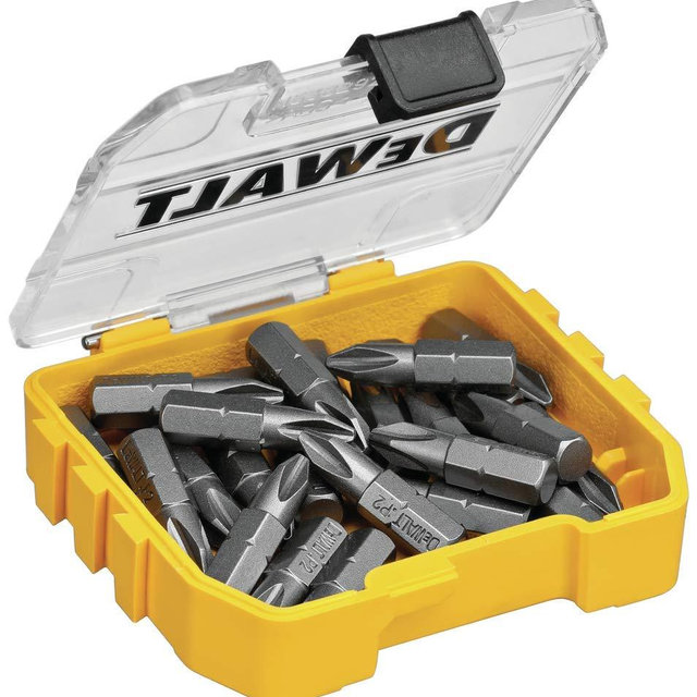 DEWALT Screwdriver Set, Phillips #2, 1-Inch, 25-Piece (DWAF2002B25), Yellow