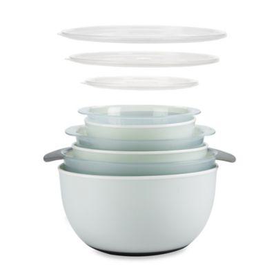 OXO Good Grips® 9-Piece Nesting Mixing Bowls and Colanders Set in Seaglass Blue