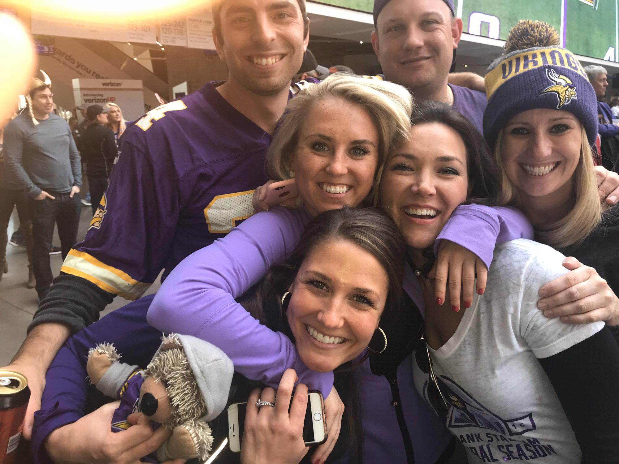 The first day we met. Vikings vs Ravens 10/22/17. Thanks to KK and Zach!